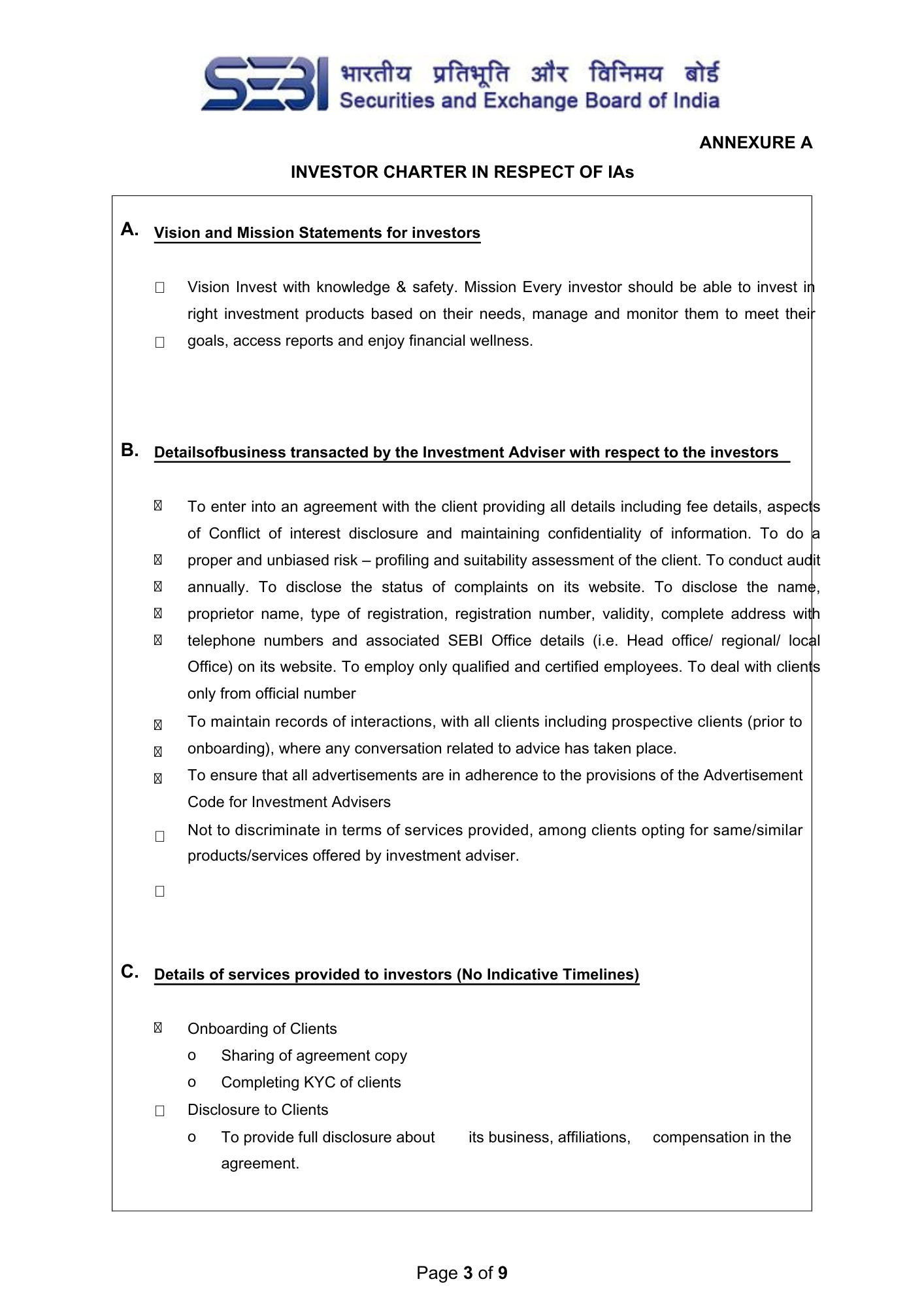 Thumbnail for Investor Charter IA document